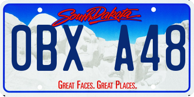 SD license plate 0BXA48