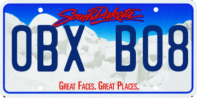 SD license plate 0BXB08