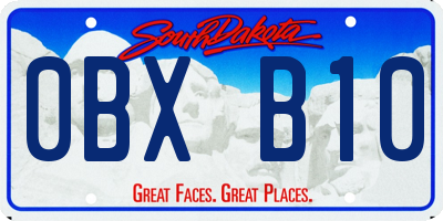 SD license plate 0BXB10