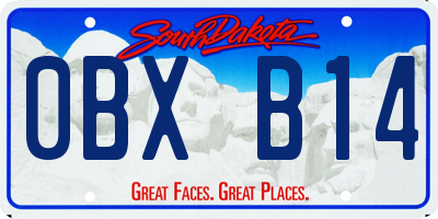 SD license plate 0BXB14