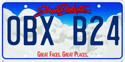 SD license plate 0BXB24