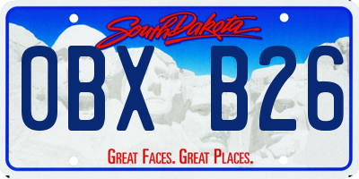 SD license plate 0BXB26