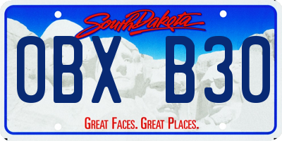 SD license plate 0BXB30