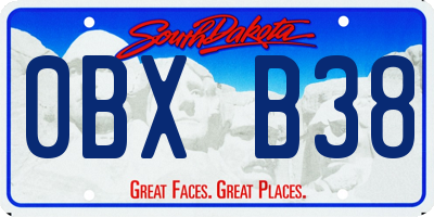 SD license plate 0BXB38
