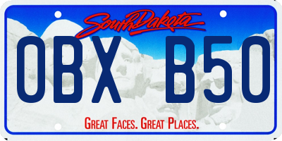 SD license plate 0BXB50
