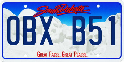 SD license plate 0BXB51