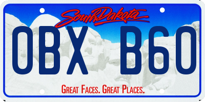 SD license plate 0BXB60