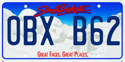 SD license plate 0BXB62