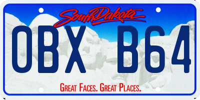 SD license plate 0BXB64