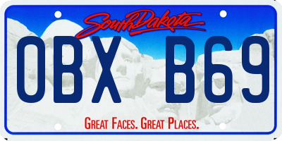 SD license plate 0BXB69