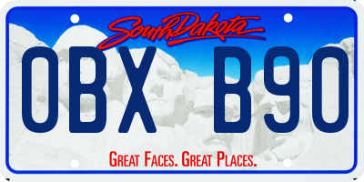SD license plate 0BXB90
