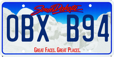SD license plate 0BXB94