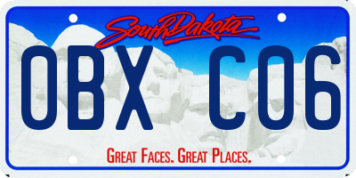 SD license plate 0BXC06