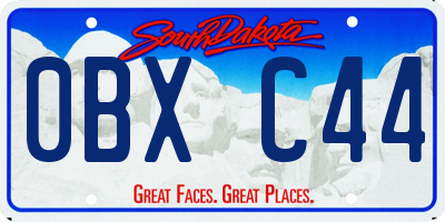 SD license plate 0BXC44