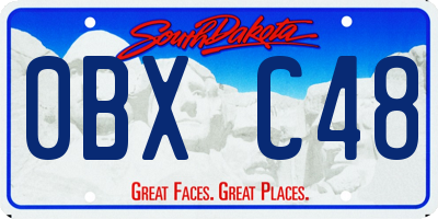 SD license plate 0BXC48