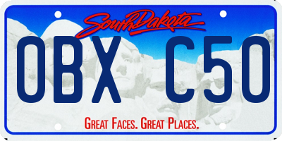 SD license plate 0BXC50