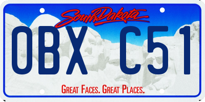 SD license plate 0BXC51