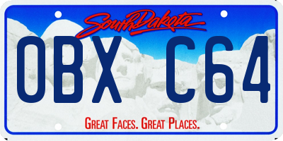 SD license plate 0BXC64