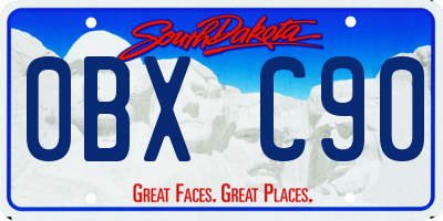 SD license plate 0BXC90