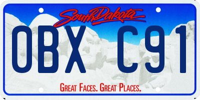 SD license plate 0BXC91