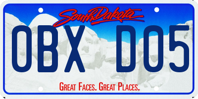 SD license plate 0BXD05
