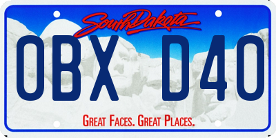 SD license plate 0BXD40