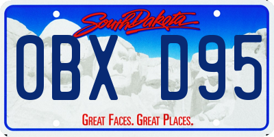 SD license plate 0BXD95
