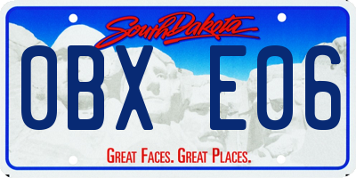SD license plate 0BXE06
