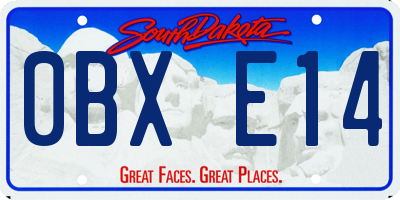 SD license plate 0BXE14
