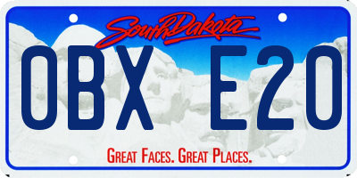 SD license plate 0BXE20