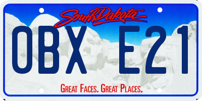 SD license plate 0BXE21