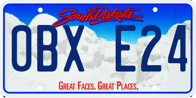 SD license plate 0BXE24