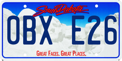 SD license plate 0BXE26