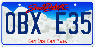 SD license plate 0BXE35