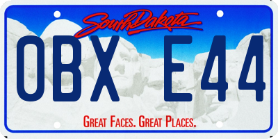 SD license plate 0BXE44