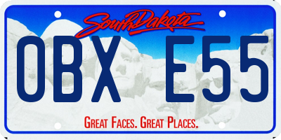 SD license plate 0BXE55