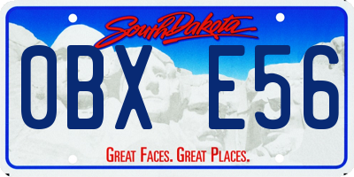 SD license plate 0BXE56