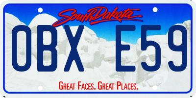 SD license plate 0BXE59