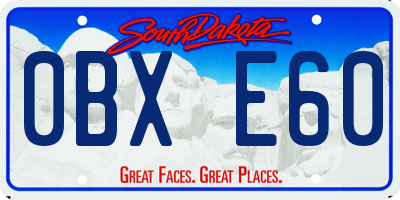 SD license plate 0BXE60