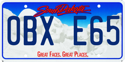 SD license plate 0BXE65