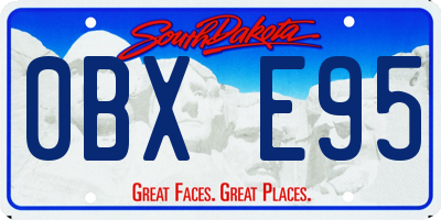 SD license plate 0BXE95