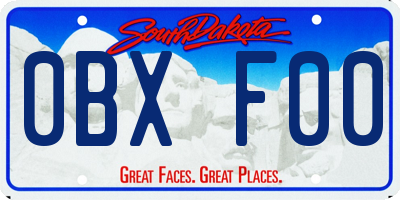 SD license plate 0BXF00