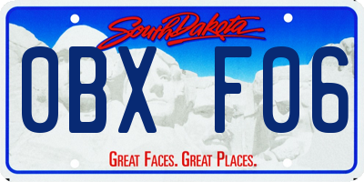 SD license plate 0BXF06