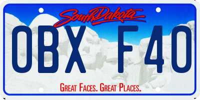 SD license plate 0BXF40