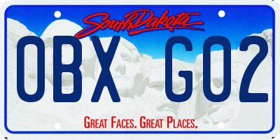 SD license plate 0BXG02