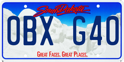 SD license plate 0BXG40