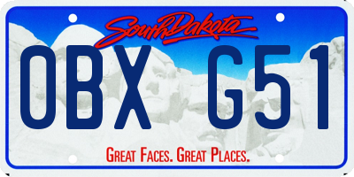SD license plate 0BXG51