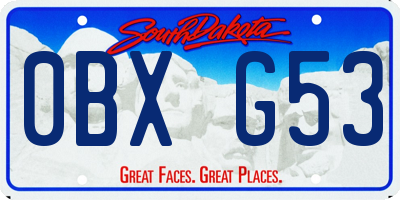 SD license plate 0BXG53