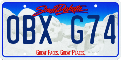 SD license plate 0BXG74