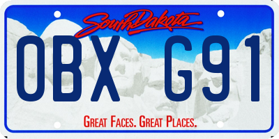SD license plate 0BXG91